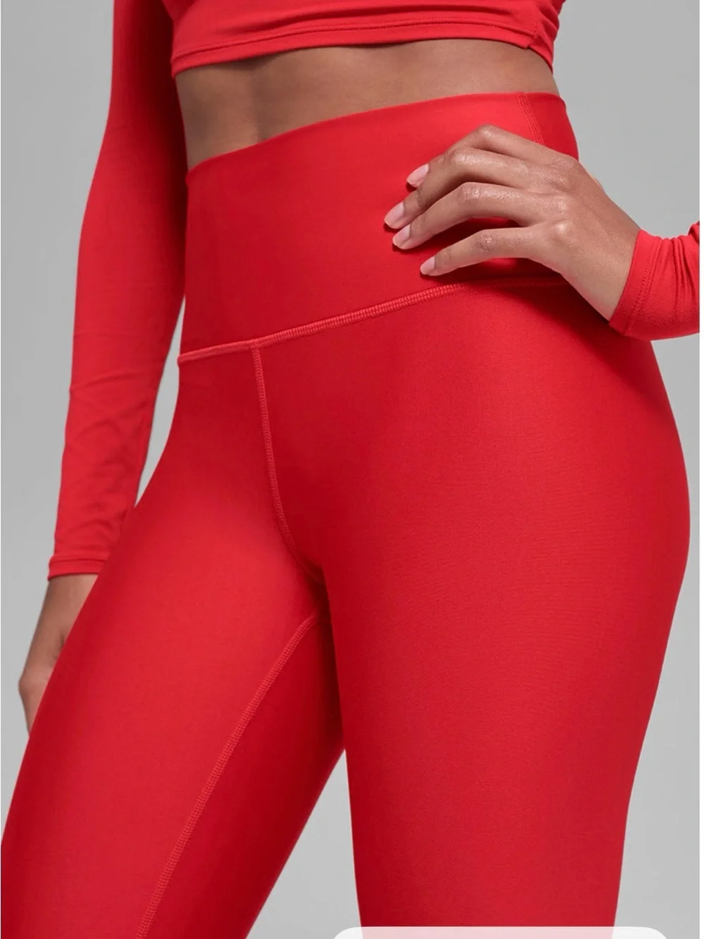 New ALO Yoga High-Rise bright red 7/8 Leggings S